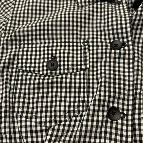 Chico’s Black and White Checkered Blouse—Size 1–100% Cotton - Picture 7 of 9